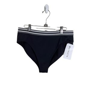 Athleta Stripe Elastic Swim Bikini Bottom